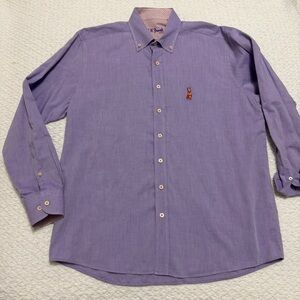 M.H. Frank Clemson Tigers Button Down Long Sleeve Shirt Purple Men’s Size Large